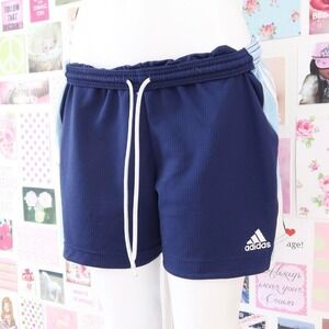 y2k adidas mesh shorts navy blue stripe athletic size L